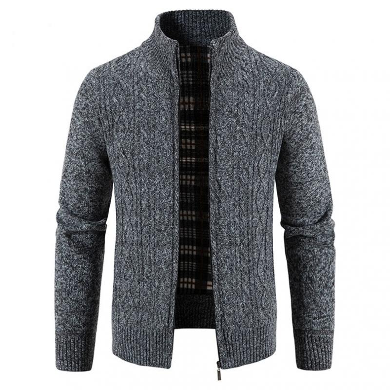 Men's Thick Stand Collar Sweater Cardigan 35101398L
