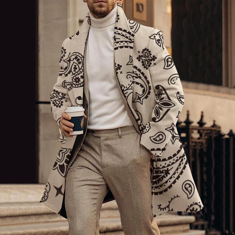 Men's Casual Printed Cardigan Coat 18751176L