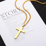 Men's Stainless Steel Cross Necklace Titanium Steel Pendant 53444602L