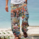 Sticker Printed Casual Trousers 97549343L