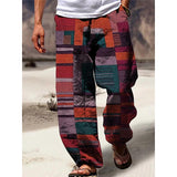 Men's Color Block Printed Casual Trousers 29020994L