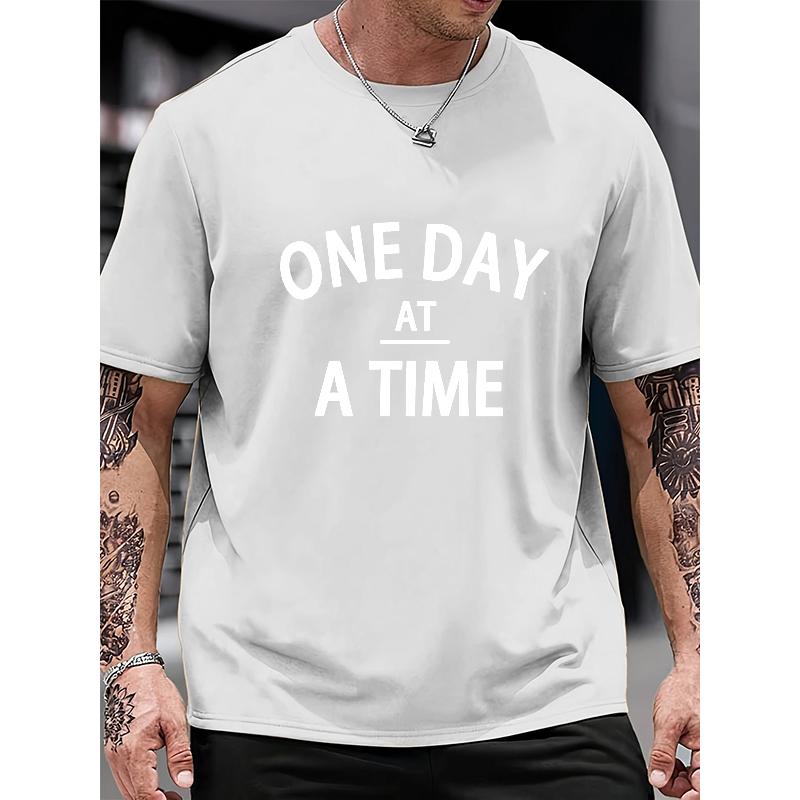 Men's Cotton One Day At A Time Short Sleeve T-shirt 11126006L