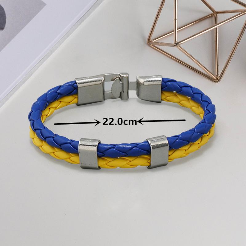 Multi-layered Woven Leather Bracelet 77971602L