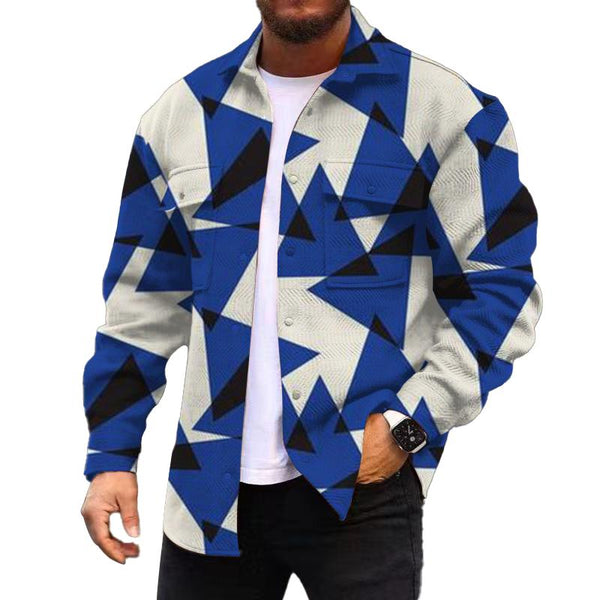 Men's Corduroy Print Long Sleeve Jacket 16706045L