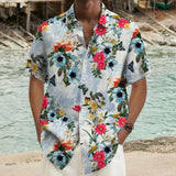 Men's Flower Printed Short Sleeve Shirt 44457803L