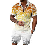 Men's Casual Set Polo Collar Short Sleeve Set 10709393L