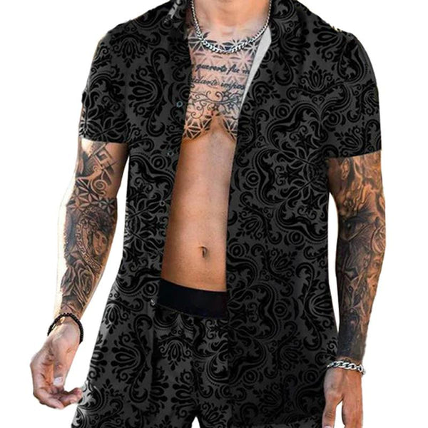 Men's Hawaiian Printed Short Sleeve Shirt 82204996L