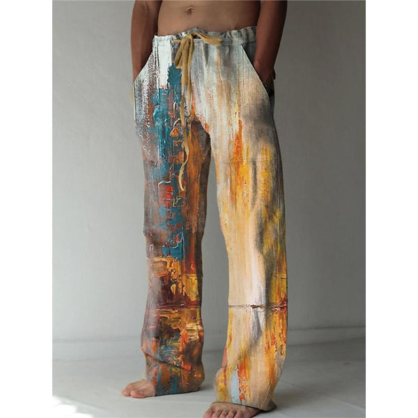 Men's Painting Printed Art Casual Trousers 57213851L
