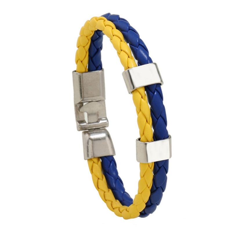 Multi-layered Woven Leather Bracelet 77971602L