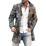 Men's Lapel Printed Jacket 58408606L