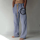 Men's Casual Printed Wide-leg Pants 81633578L