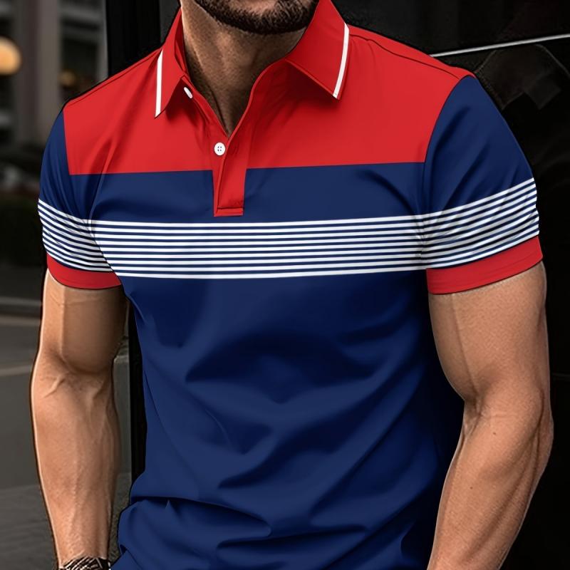 Men's Casual Striped Polo Shirt 29664246L