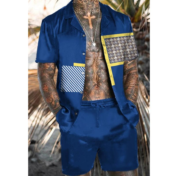 Men's Hawaiian Matching Set Summer Beach Two Piece Outfits 98069080L