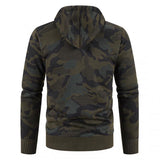 Men's Knitted Cardigan Camouflage Hooded Sweater 12289438L