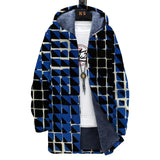 Men's Printed Hooded Two-Pocket Plush Thickened Long-Sleeved Cardigan Jacket 34120214L