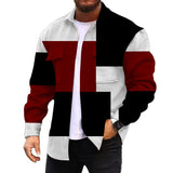 Men's Corduroy Print Long Sleeve Jacket 42416577L