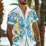 Men's Printed Short Sleeve Shirt 81742353L