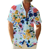 Men's Flower Printed Short Sleeve Shirt 13327231L