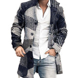 Men's Mid-Length Plaid Print Casual Coat 79753103L