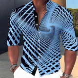 Men's Dizzy 3D Printed Round Neck Long Sleeve Shirt 59309424L