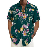 Men's Flower Printed Short Sleeve Shirt 33408613L