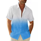 Men's Gradient Pocket Short Sleeve Shirt 75384143L