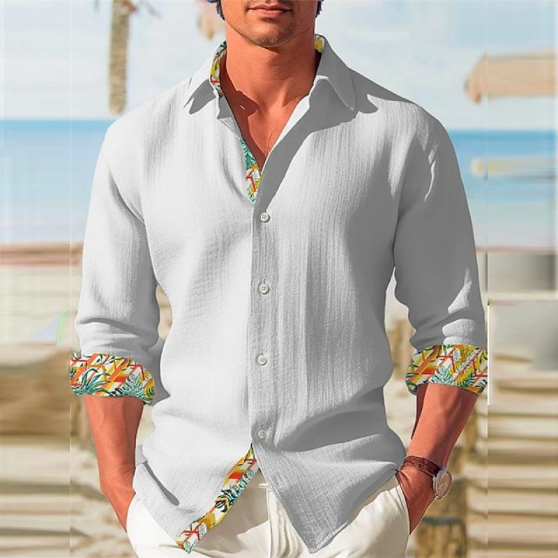 Men's Printed Long Sleeve Shirt 40013521L