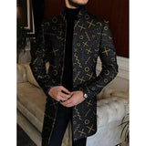 Men's Lapel Printed Jacket 12002488L