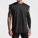 Men's Quick-drying Round Neck Casual Sports Sleeveless T-shirt 59019314L