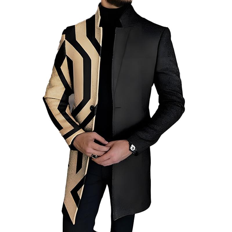 Men's Lapel Printed Jacket 02986523L