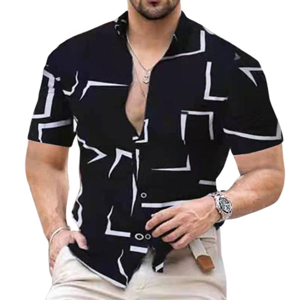 Men's Casual Printed Short Sleeve Shirt 00568699L
