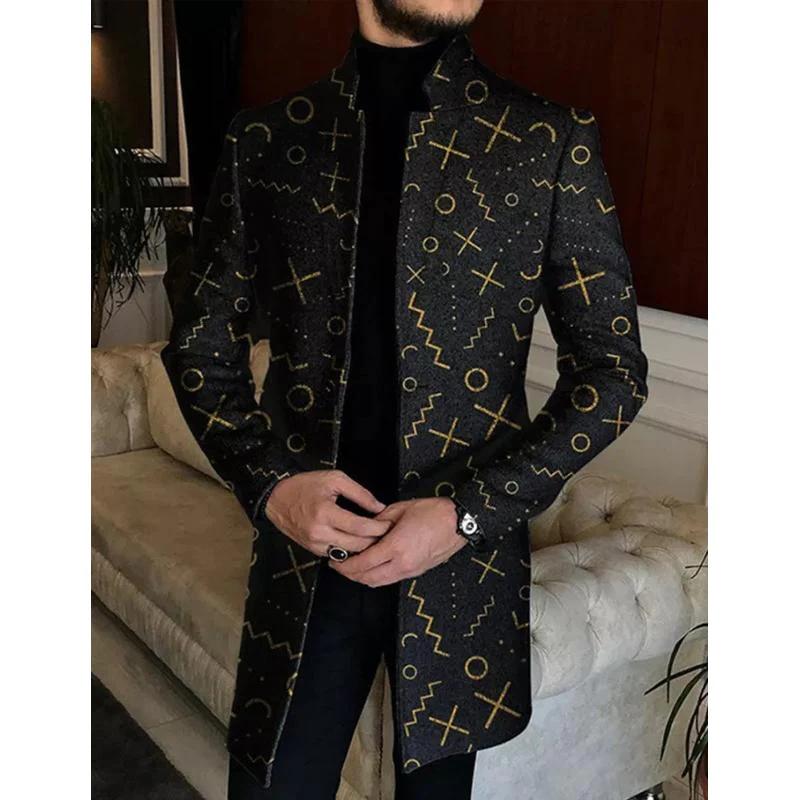 Men's Lapel Printed Jacket 88287912L