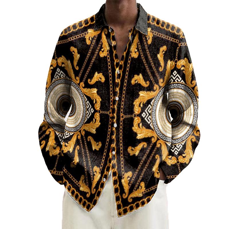 Men's Baroque Printed Long Sleeve Shirt 99499501L