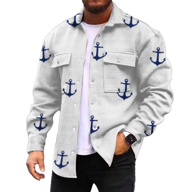 Men's Corduroy Print Long Sleeve Jacket 51391573L