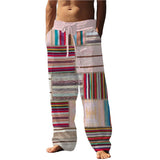 Men's Color Block Printed Casual Trousers 82143427L