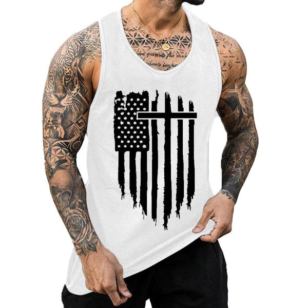 Men's Casual Printed Tank Bodybuilding Tank 54401476L