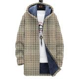 Men's Printed Hooded Two-pocket Plush Thickened Long-sleeved Cardigan Jacket 41733560L