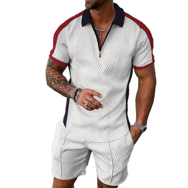 Men's Casual Set Polo Collar Short Sleeve Set 49889912L