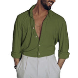 Men's Lapel Long Sleeve Shirt 63567134L