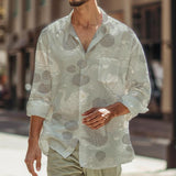 Men's Swan Printed Long Sleeve Shirt 56536075L