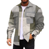 Men's Corduroy Print Long Sleeve Jacket 66958816L