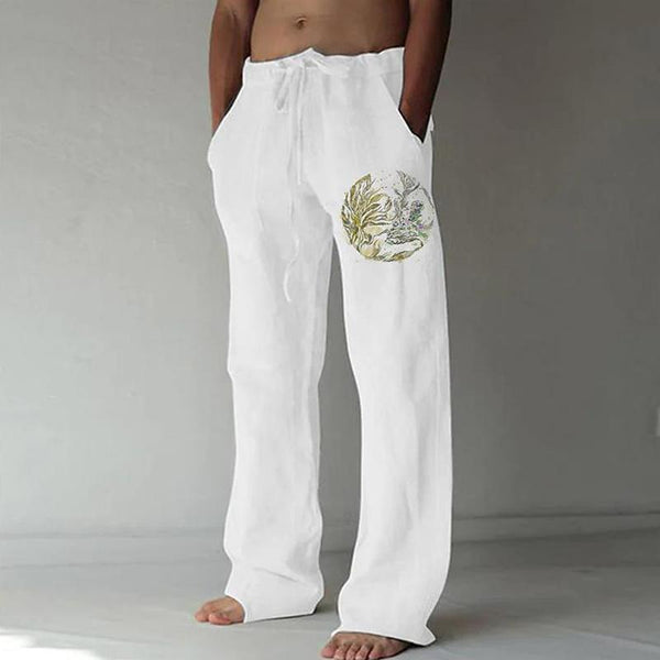 Men's Printed Casual Wide-leg Pants 69883190L