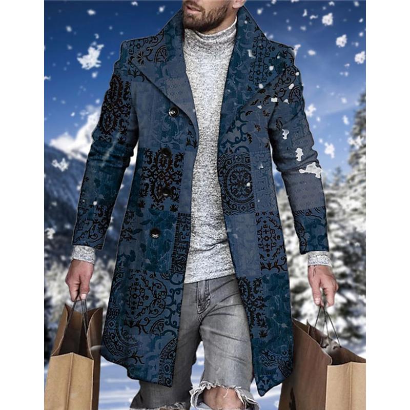 Men's Lapel Printed Jacket 23901572L