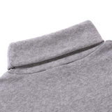 Men's Solid Color Fleece Pullover Turtleneck T-shirt Bottoming Shirt 08258439L