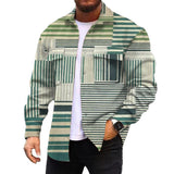 Men's Corduroy Print Long Sleeve Jacket 37761062L