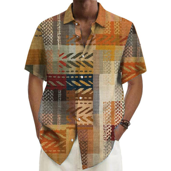 Men's Printed Short Sleeve Shirt 69951469L