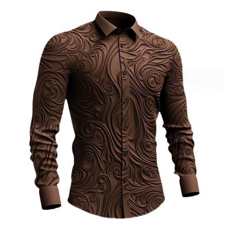 Men's 3D Printed Totem Retro Long Sleeve Shirt 55545195L