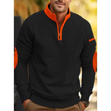 Men's Long Sleeve Color Block Polo Shirt 46386332L