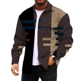 Men's Corduroy Print Long Sleeve Jacket 88462339L