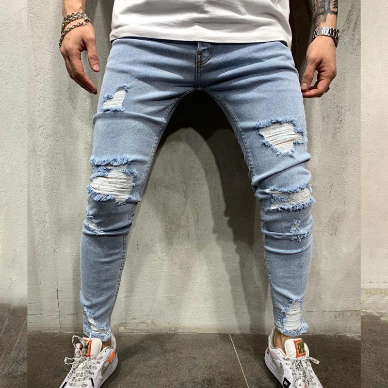 Men's Stretch Slim Skinny Ripped Jeans 38033033L